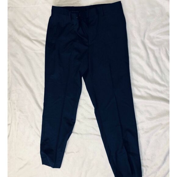 Louis Raphael tailored blue trouser pants | Sz 35 x 30 - Picture 3 of 7